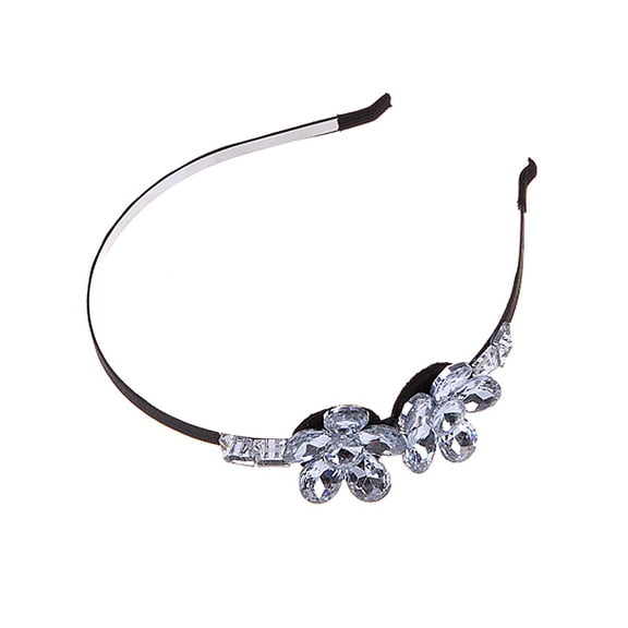 Decorative Vintage Diamond Jeweled Rhinestone Butterfly Hair Piece Headband (Clear)