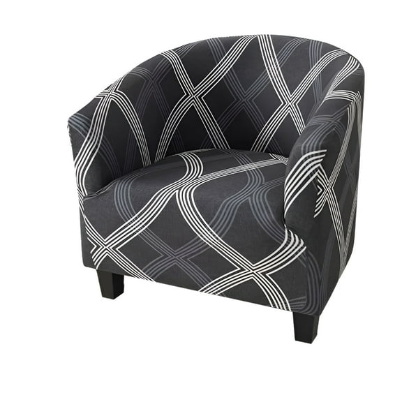 LAMIRO Tub Chair for Armchairs Tub Sofa Slipcover Fiber Club Chair Slipcover Stretch Armchair Slipcover Removable Washable Sofa Couch Cover for Dining Living Room Reception