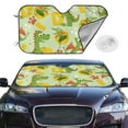 thumbnail image 2 of Uemuo Cartoon Dinosaurs Pattern Accordion Car Windshield Sun Shade, Foldable Reflective Sun Visor for Car, Reflector Windshield Sunshade-, 2 of 7