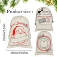 thumbnail image 3 of Canvas Christmas Gift Bag - " Christmas Santa Sacks Canvas Bags For Holiday ", 3 of 7