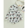 thumbnail image 2 of Bagilaanoe Newborn Baby Girl Boy Hooded Rompers Print Long Sleeve Bodysuits 6M 12M 18M 24M Infant Casual One Piece Short Jumpsuit, 2 of 8