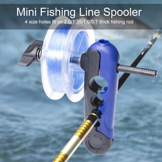 Tbest Cola de Línea de Pesca Bobinadora de Carrete Mini, Portátil Ajustable Línea de Pesca Bobinadora Carrete Carrete de Bobina Líneas de Centrifugado Bobinadora Herramienta de Aparejos de Pesca Ecomeon no