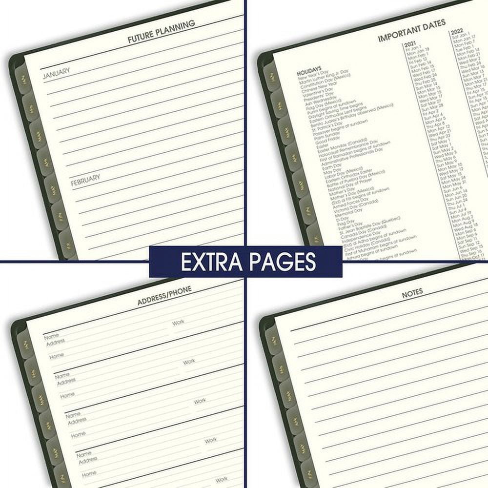 At-A-Glance 100% PCW Monthly Planner Julian Dates - Monthly - 1.1 Year - January 2022 till January 2023 - 1 Month Double Page Layout - 9" x 11" Sheet Size - Wire Bound - Desktop - Green - Paper, Simul