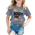 thumbnail image 1 of TZEWGL T-Shirts pour Enfants Imprimé Graphique Col Rond Manches Courtes Ample pour Filles Garçons Taille 8-9T, 1 of 4