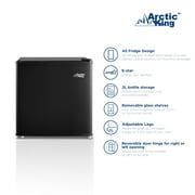 Arctic King 1.7 Cu Ft Compact Refrigerator, Black – Energy Star Mini Fridge for Dorm, Office, Bedroom