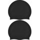 thumbnail image 1 of 2-Piece Silicone Swim Caps for Long Hair, Hearing Protection, Tear-Proof Coating, Comfortable and Non-Slip, Swim Caps for Men and Women (Black), 1 of 5