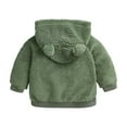 thumbnail image 4 of KaLI_store Toddler Coats for Boys Boys Thicken Hooded Jacket Warm Outdoor Cute Fashion for Winter Autumn Green,9-12 Months, 4 of 4