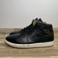 thumbnail image 3 of Ni - ke Air Jordan 1 Mid Black Gold Men's 14 Casual Sneakers AJ1 554724-042 EUC, 3 of 5