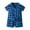 Blue, variant on Baby Kids Girls Spring Summer Plaid Cotton Short Sleeve Sleepwear Pajamas Outfits Clothes for Child Size 6-9 Months