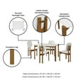 thumbnail image 5 of Gales Round 47.24 Dining Table from Engineered Wood in White - Set of 5, 5 of 8