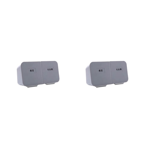 Advancent Caja de almacenamiento de plástico Impermeable Fácil de limpiar Organizador multifuncional Fácil instalación Organizador de baño gris blanco 2Conjunto