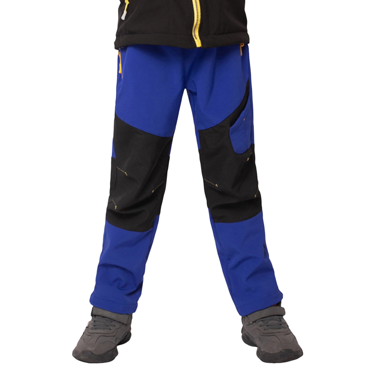 Fgnfyis Boys Winter Ski Pants with Patchwork Design and Insulated Warmth for Outdoor Sports and Casual Activities BU2 10-12 Years