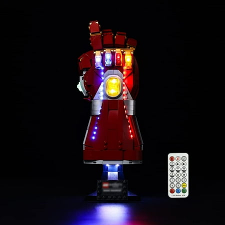 Dobegin Led Lighting Kit Designed for Lego Nano Gauntlet 76223 (No Model) and Compatible with Replica Iron Man Building Set (RC Version)