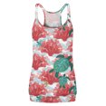 thumbnail image 1 of Camisolas de cuello redondo sin mangas con estampado sexy para mujer Blusa plisada de tubo ahuecado Pompotops  lopia987773, 1 of 3
