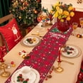 thumbnail image 5 of Cheapark Christmas Linen-Like Table Runner - Suitable for Indoor/Outdoor Tabletop, Festive Decor for Christmas Party Dining, 5 of 6