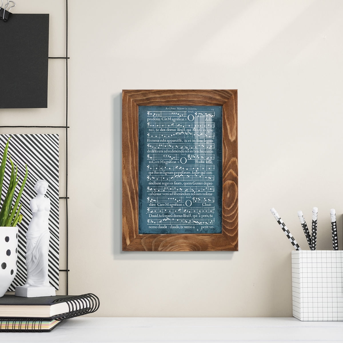 Graphic Songbook III - Framed Print w/glass - Walnut