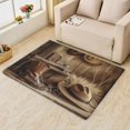 thumbnail image 2 of Cowboy Rugs for Bedroom - 4x5 Rug - Cowboy Rug - Western Country Area Rug - Cowboy Hat Boot Rugs - Rustic Farmhouse Carpet, 2 of 7