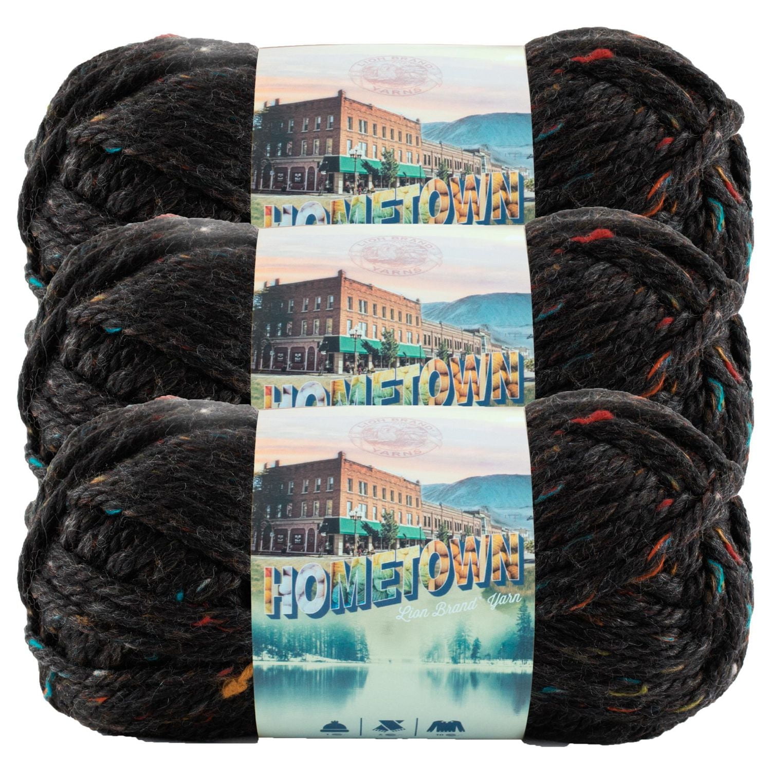Fil Lion Brand Hometown® #6 Super Bulky/Chunky 142g/74m 3-Paquete