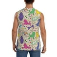 thumbnail image 4 of Uemuo Colorful Poodle Dog Pattern Men's Sleeveless T-Shirt,Muscle Athletic Tank Top, Moisture-wicking Quick-dry Breathable Classic Tee Top for Gym Run Outdoor Sports-Large, 4 of 8