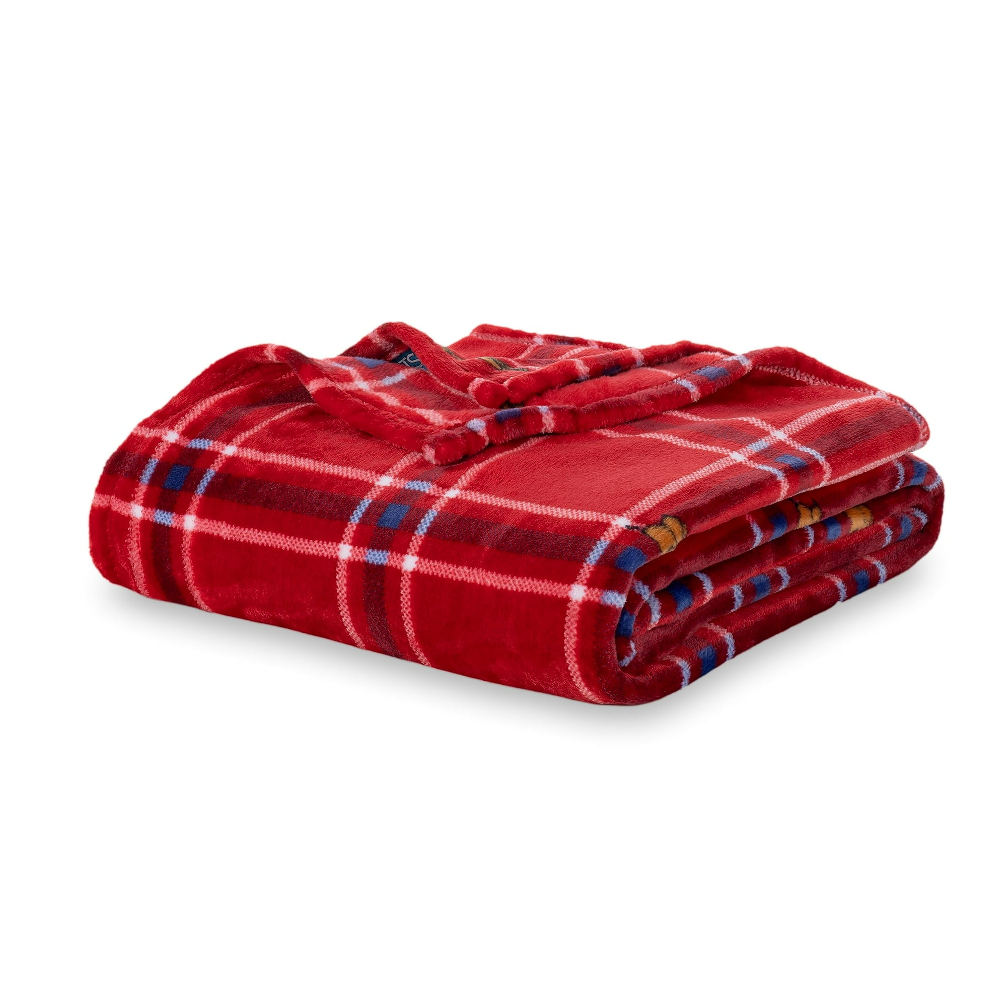 Berkshire Blanket Peanuts VelvetLoft Cute Character Snoopy Plush Throw Blanket Peanuts Picnic Plaid Red 55 in x 70 in Official Peanuts Product Walmart