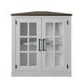 thumbnail image 5 of Twin Star Home Corner Accent Cabinet with Windowpane Doors, 5 of 6
