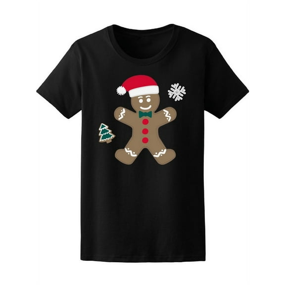 Cute Gingerbread Holiday Season T-Shirt Women -Image by Shutterstock, Female Medium