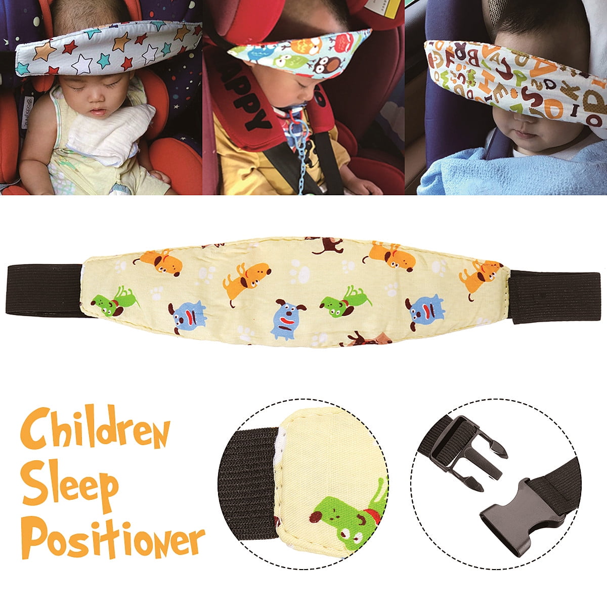 Adjustable Baby Kids Car Seat Head Support Stroller Safety Fastening Belt Playpens Sleep Positioner Com