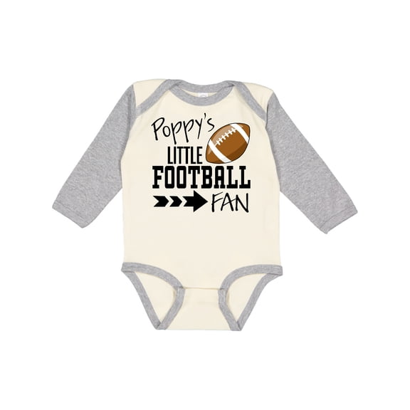 Inktastic Poppy's Little Football Fan Boys or Girls Long Sleeve Baby Bodysuit