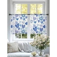 thumbnail image 4 of Valentine's Day Sheer Curtains 54 Inch Length 2 Panels Set Window Treatments, Blue Love Heart Romantic Me You Rod Pocket Semi Curtains for Living Room/Bedroom/Kitchen Décor, 104"W x 54"L, 4 of 7