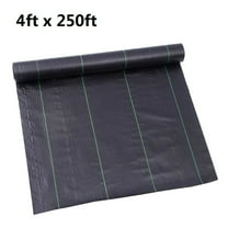 Weed Barrier Fabric 4ft x 250ft Garden Landscape Fabric Heavy Duty Black Ground Cover Weed Block Gardening Mat