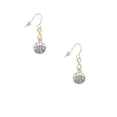 thumbnail image 2 of Delight Jewelry Silvertone Large Basketball Gold Tone Infinity French Earrings, 2 of 4