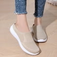 thumbnail image 6 of YYYMEIII Backless Sneakers Women's Spring and Summer New Fly Weaving Hollow Colorblocking Upper Metal Chain Slope Heel Casual Shoes 44 Khaki, 6 of 6