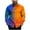 #285-Orange, variant on Donemore Men's Casual Business Long Sleeve Shirt with Multi-color Geometric Print Trendy Fashion Design Stylish Versatile Comfortable Top