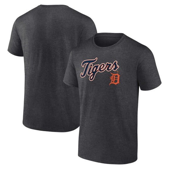 Men's Charcoal Detroit Tigers Team Lockup T-Shirt