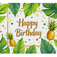thumbnail image 3 of Tropical Themed Happy Birthday Banner with Pineapples and Leaves Background Backdrop Party Supplies Birthday Decoration Photography Props, 3 of 7