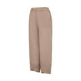 thumbnail image 2 of Coloody Women's Plus Size Boho Baggy Cropped Harem Pants with Pockets, Linen, 2 of 6