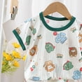 thumbnail image 5 of Gubotare Little Boys Pajamas Baby Boys' 2-Piece Short Sleeve Tee and Pants Cotton Pajama Set 18 24 Months (Dark Green,18-24 Months), 5 of 6