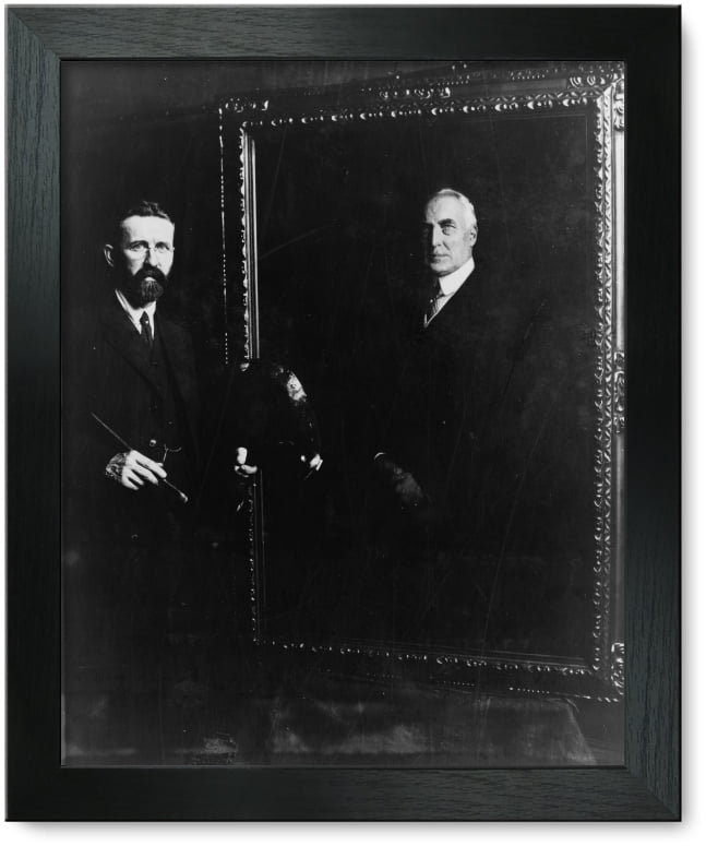 Framed Print E. Hodgson Smart And His Painting Of Mr. Harding Made From Life