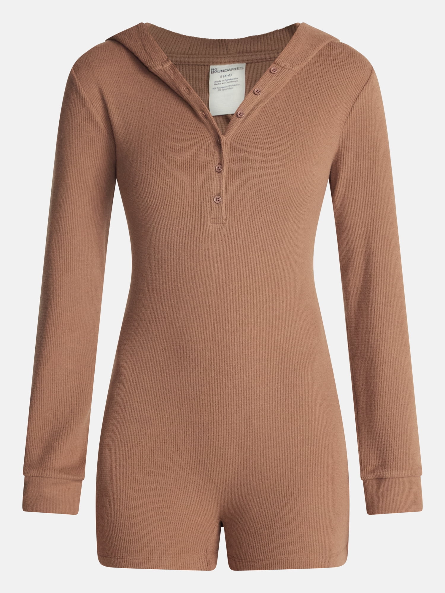 No Boundaries Waffle Knit Romper, Women’s XS-2X