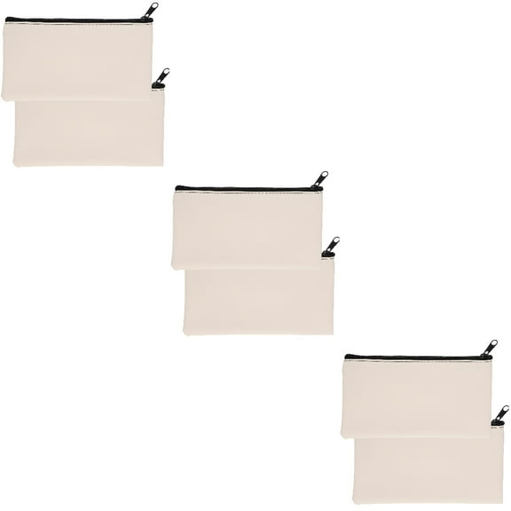 6 pcs  File Bags Zipper Bill Organizers Large Capacity Cash Bag with Zipper PU Leather Bill Storage Bags