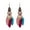Mixed colors, variant on Teardrop Fringe Feather Earrings For Women, Long Bohemian-Style Pearl Earrings, European And American-Style Ethnic-Inspired Travel And Vacation Accessories