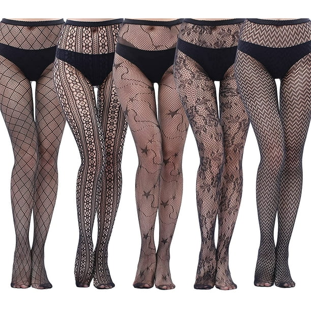 3 PCS Black Fishnet Stockings For Women, Fish Nets Women Tights, Fishnet  Tights Womens Thigh Hight Stockings