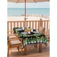 thumbnail image 2 of Outdoor Tablecloth with Umbrella Hole for Patio/Picnic/Party/Camping, Spring Eucalyptus Leaves Waterproof Table Cloth Rectangle Table Cover Washable, Farmhouse Botanical Brown Wood (54"x 80"), 2 of 8