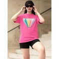 thumbnail image 2 of Be Unique Rainbow Shaped T-Shirt Women -Image by Shutterstock, Female Small, 2 of 4