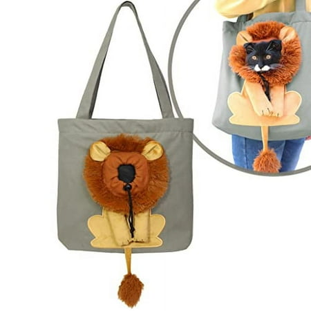 PAPIEEED Pet Cat Carrier Canvas Tote Bag  Cat Sling Pack for Outing Walking  Purse for Chihuahua Bichons Pomeranian