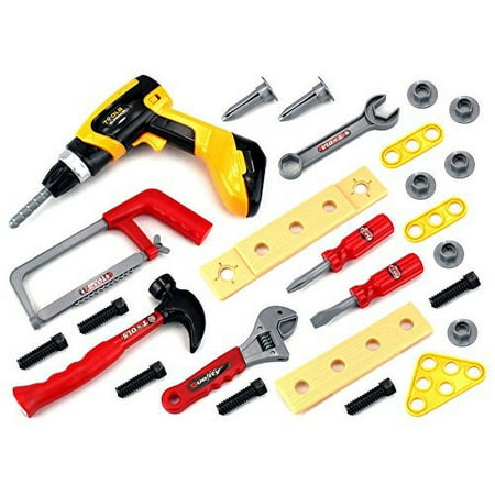Smart Tools Deluxe Children's Kid's Pretend Play Toy Work Shop Toolset w/ Power Drill, Tools, Perfect for your Little Builder