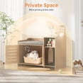thumbnail image 2 of Babevy Large Hidden Cat Litter Box Cabinet, Double Door Enclosure Furniture with Storage Shelf, Side Table & Anti-Tracking Mat, 2 of 7