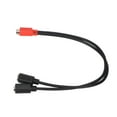 thumbnail image 1 of Mini divisor de cable de 6 pinos, enchufe y toque Rojo negro de alta precisión mini din 6 pin a 2 mini cable de 6 pinos para cable de ratón, 1 of 7