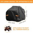 thumbnail image 5 of Unique Bargains ATV Cover for Polaris Sportsman 850/XP 1000/X MR Waterproof 4 Wheelers Quad Cover Outdoor Sun Rain Storage Protection 210D-PU 224x127x131cm Black, 5 of 5