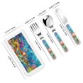 thumbnail image 2 of Honeii Sea World Print Children's Knife, Fork And Spoon Set,Reusable Utensils Set with Case,Travel Cutlery Set,for Kids Adults Camping, 2 of 8